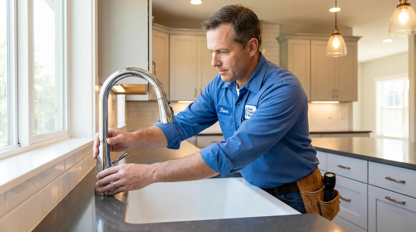 Kitchen faucet installation by Johns Plumbing LLC in Roseville